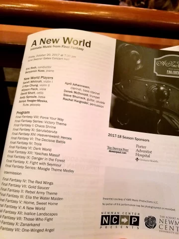 A New World Final Fantasy Concert Program