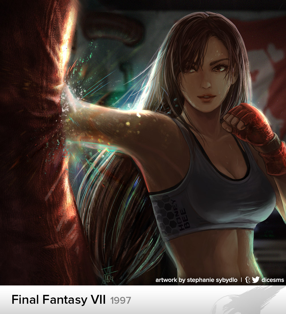 Final Fantasy VII Tifa 30th Anniversary Artwork by DiceSMS