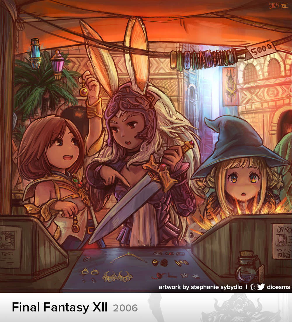 Final Fantasy XII Ashe Fran Penelo 30th Anniversary Artwork by DiceSMS
