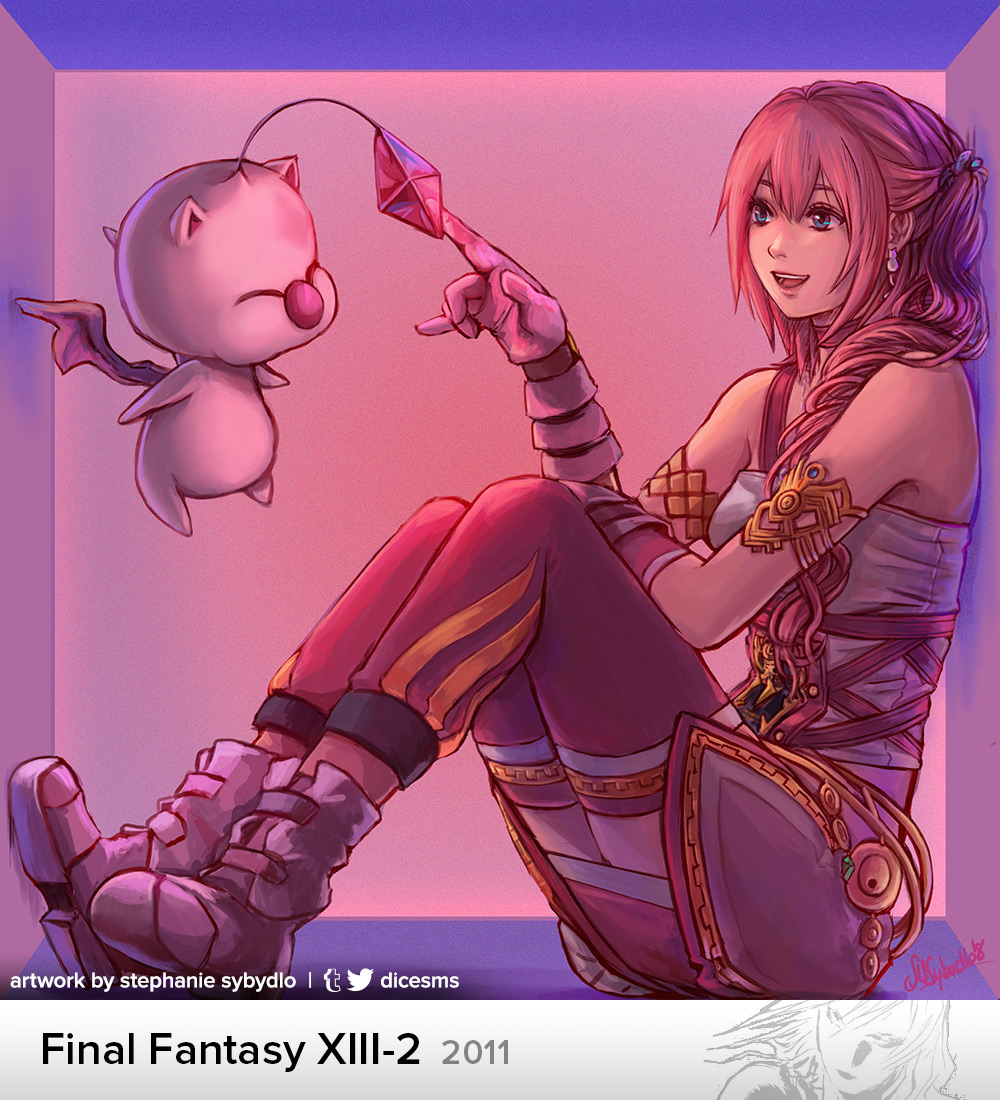 Final Fantasy XIII-2 Serah 30th Anniversary Artwork by DiceSMS