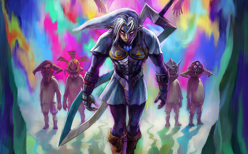Fierce Deity Link in The Legend of Zelda Majora's Mask.