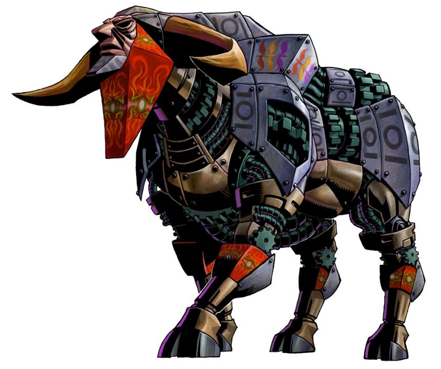 Artwork of Goht, a giant mechanical goat in The Legend of Zelda: Majora's Mask