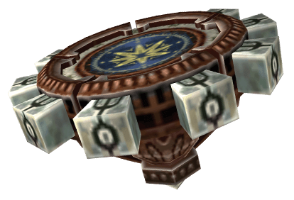 The Spinner, an ancient stone and metal spinning disc weapon from The Legend of Zelda Twilight Princess.
