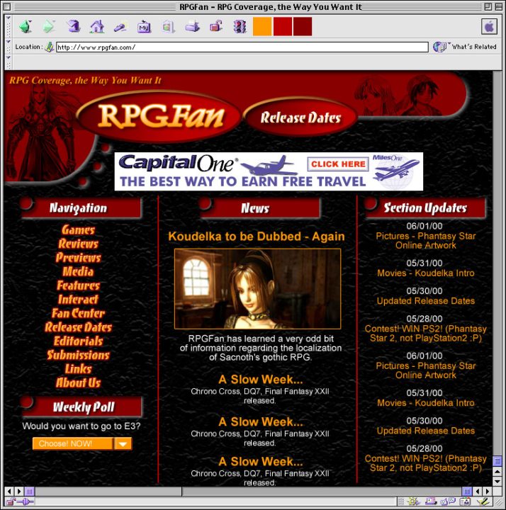 RPGFan Design Alpha Version Screenshot