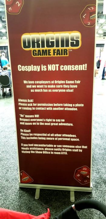Cosplay is Not Consent Banner