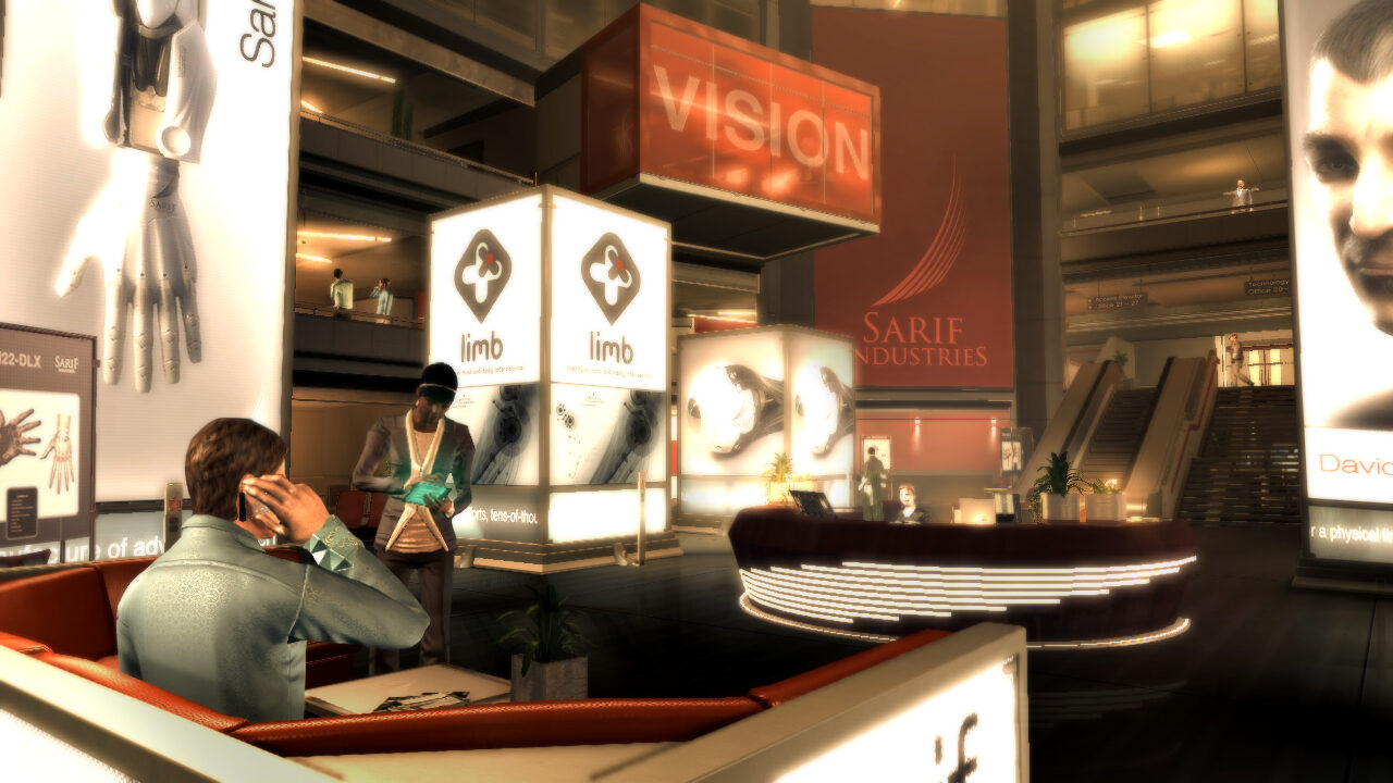 Deus Ex: Human Revolution Screenshot, showcasing a LIMB clinic.