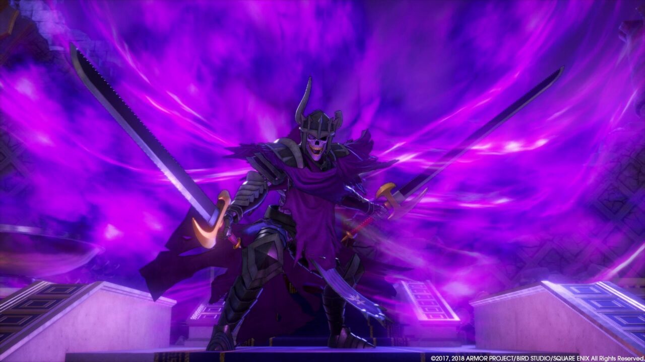 Dragon Quest XI: Echoes of an Elusive Age Screenshot of Tyriant surrounded by glowing dark energy
