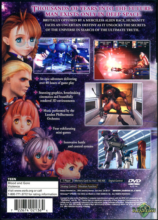 Xenosaga Episode I Der Wille zur Macht box usback