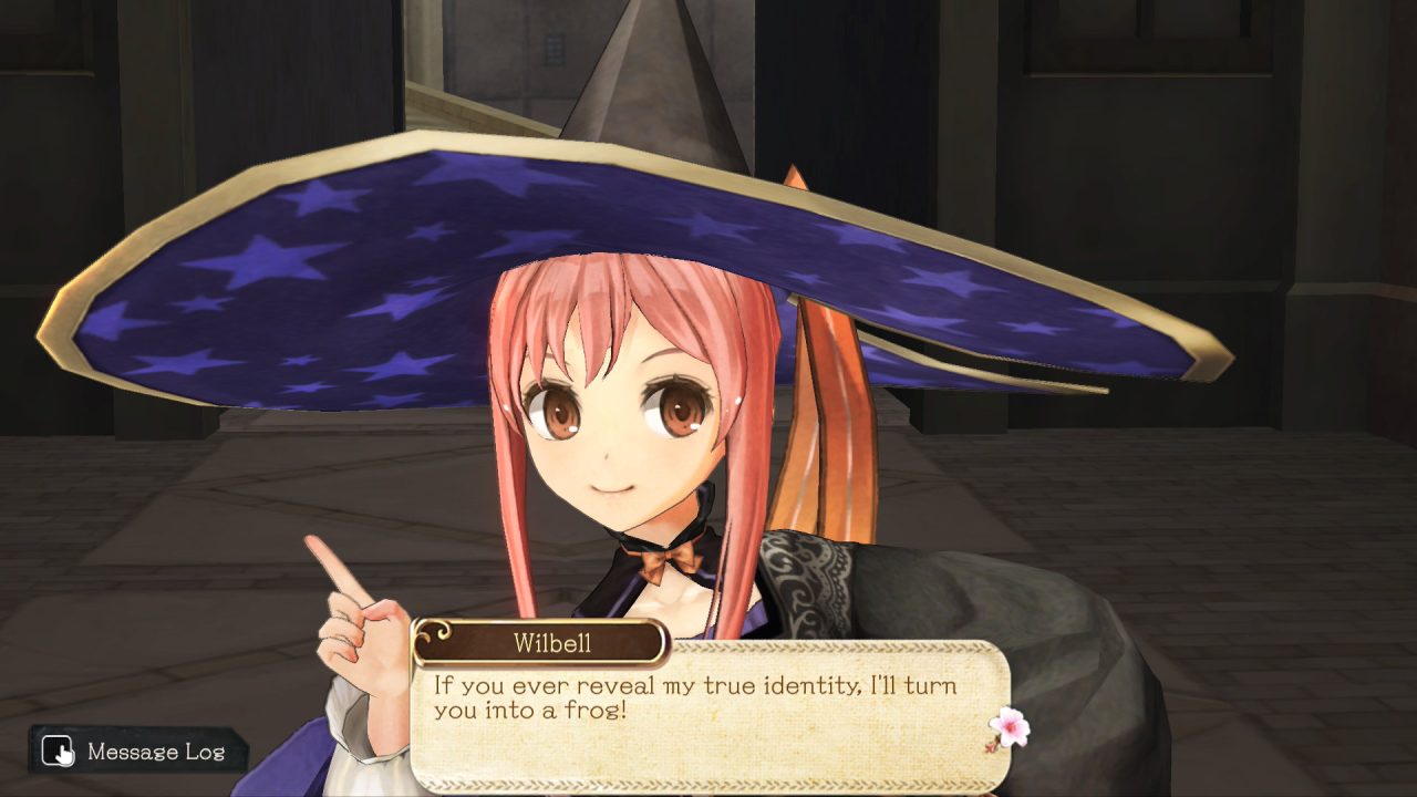Atelier Ayesha supporting character Wilbell Voll-Ersleid teasing protagonist Ayesha Altugle.