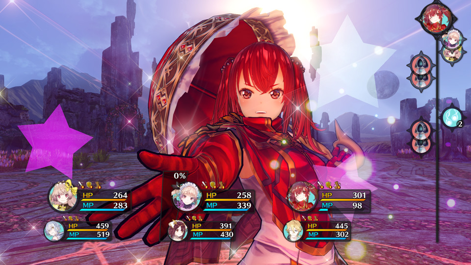 Atelier Lydie & Suelle: Alchemists of the Mysterious Paintings supporting character Lucia shown in battle.