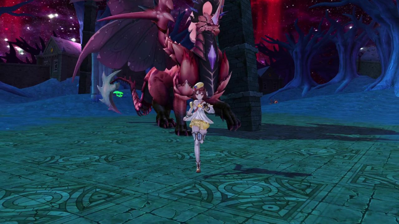 Sophie dashing away from a monster.