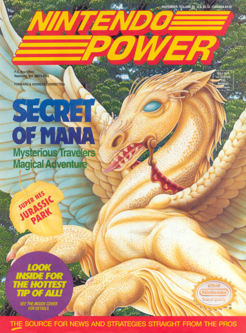 Secret of Mana Nintendo Power Cover