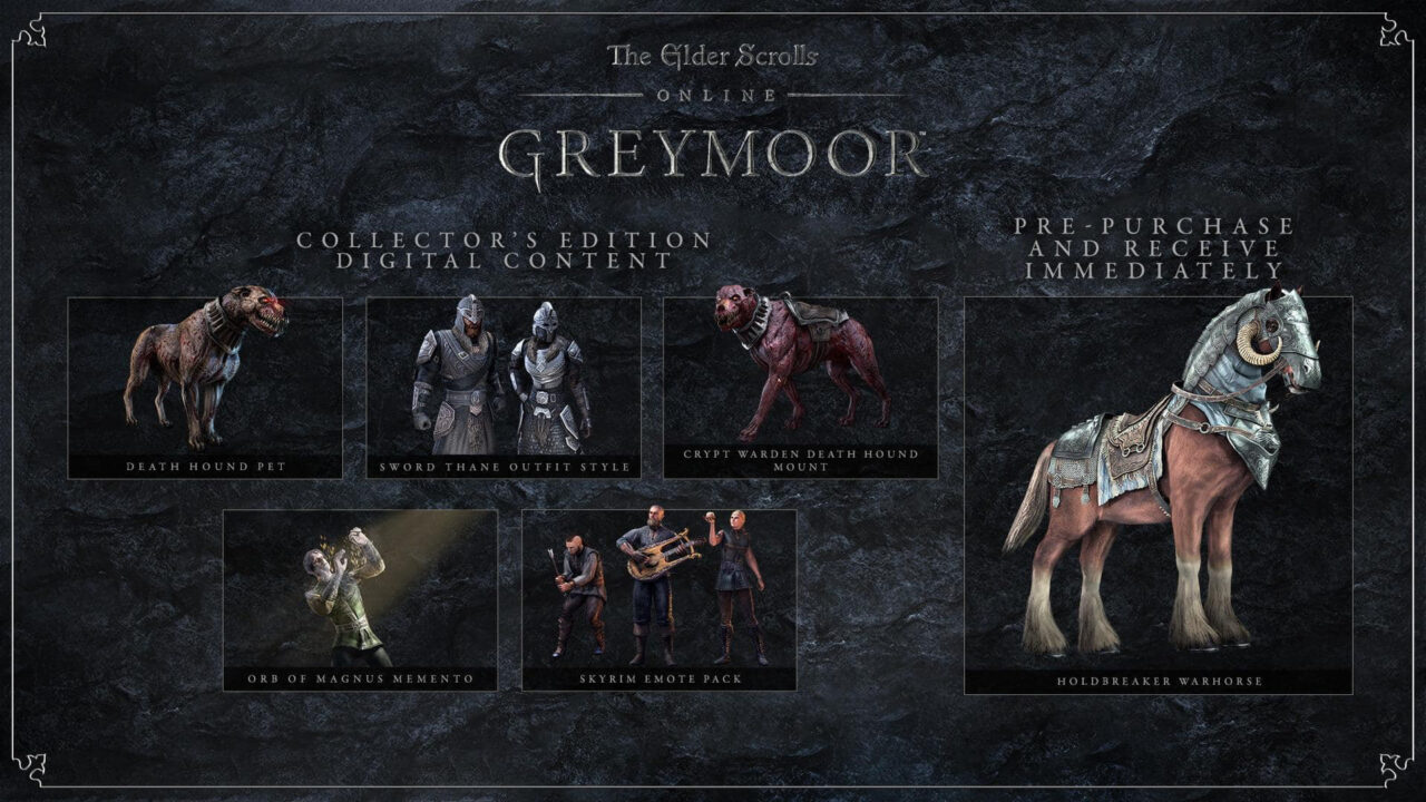 The Elder Scrolls Online Greymoor Collectors Edition Content