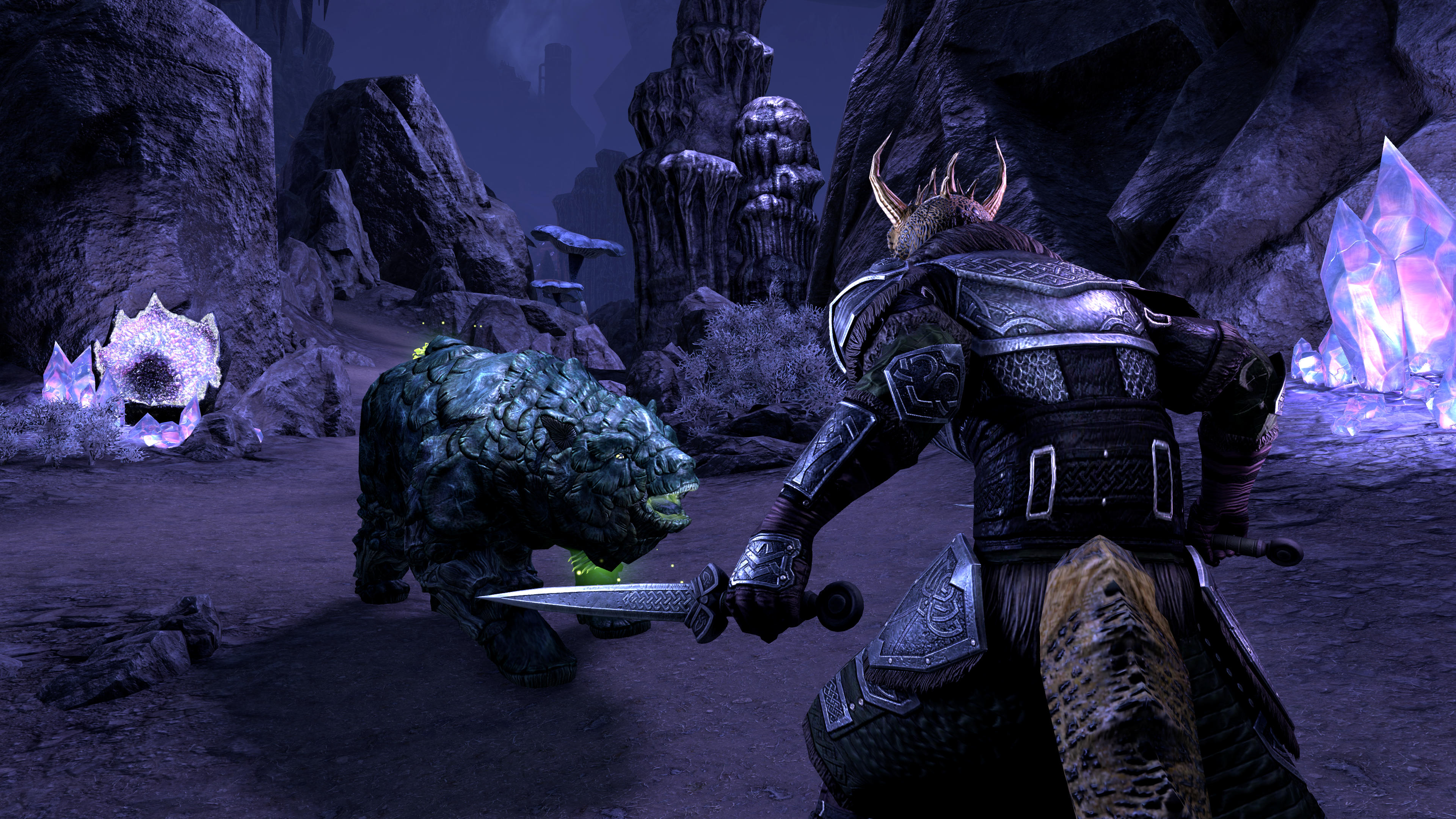 The Elder Scrolls Online Greymoor Screenshot Blackreach Gloomspore Bear