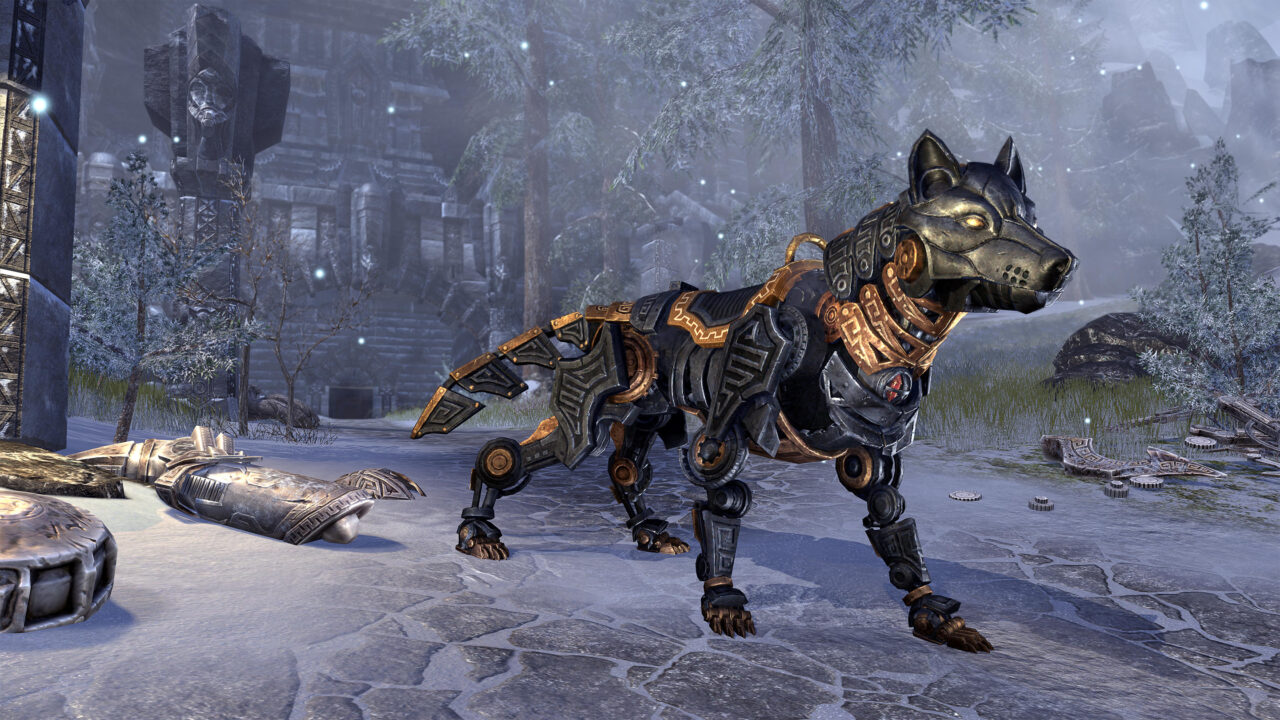 The Elder Scrolls Online Greymoor Screenshot Ebon Dwarven Wolf Mount Antiquities