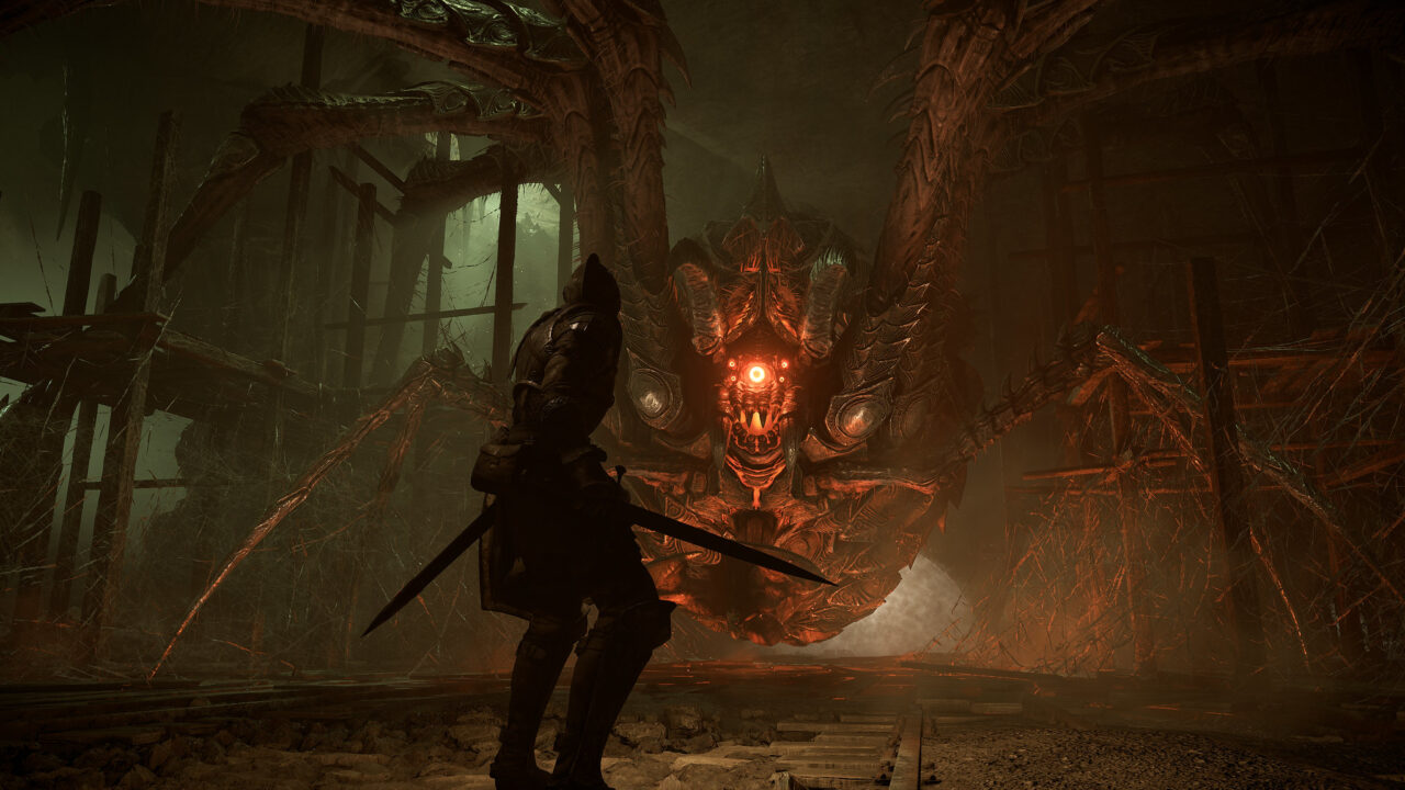 Prepare to die against a freakish abomination in Demon's Souls.