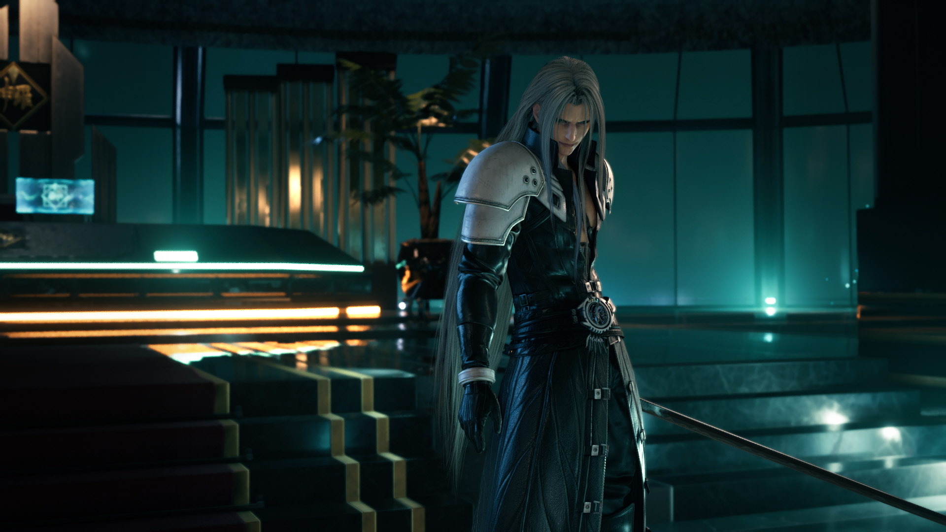 Screenshot From Final Fantasy VII Remake Featuring Sephiroth