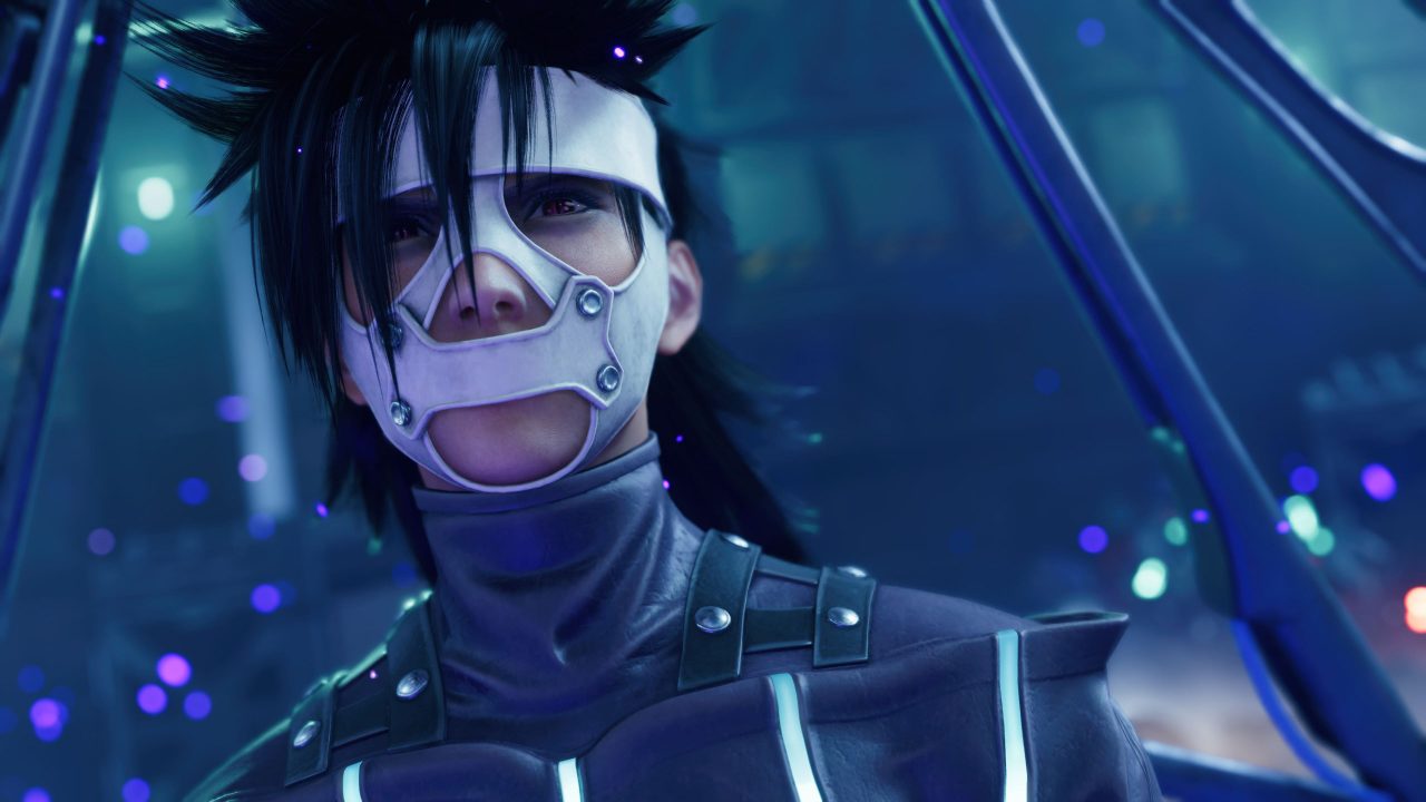 A screenshot of Final Fantasy VII Remake Intergrade Episode INTERmission showing a close-up of Nero the Sable, originally from Dirge of Cerberus