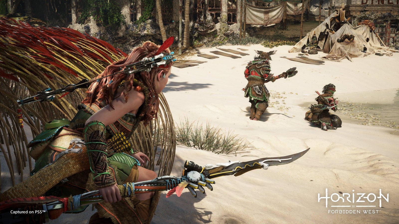 Aloy spys another tribe in Horizon Forbidden West.