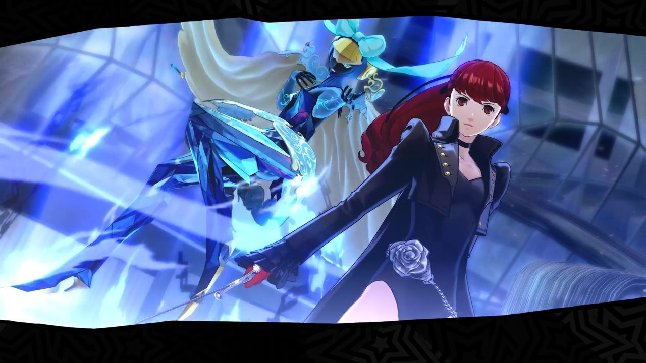 A screenshot of Kasumi from Persona 5 Royal with her Persona.