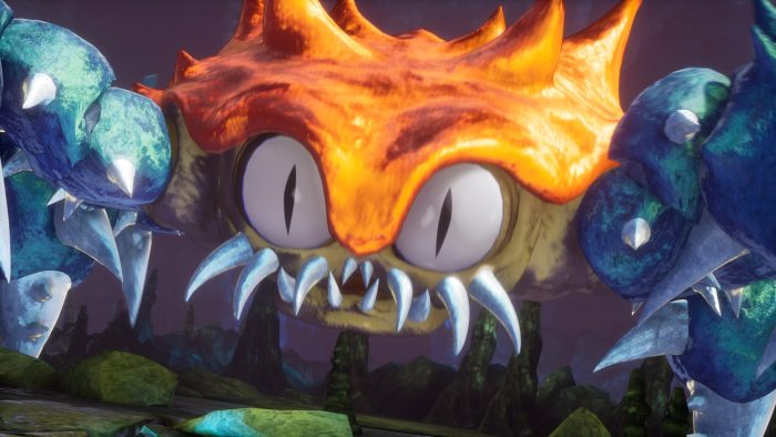Giant enemy crab boss in Trials of Mana's 2020 remake.