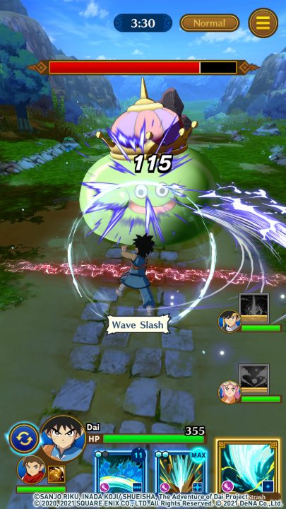 A battle in Dragon Quest The Adventure of Dai: A Hero's Bonds