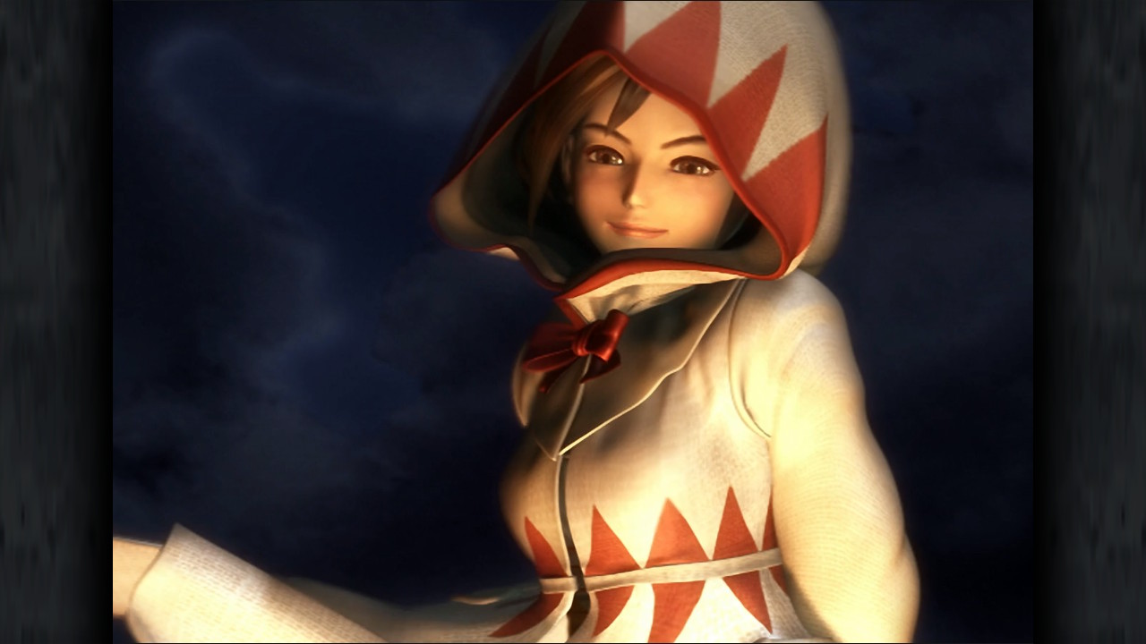 Princess Garnet wearing a hooded white mage robe in FInal Fantasy IX