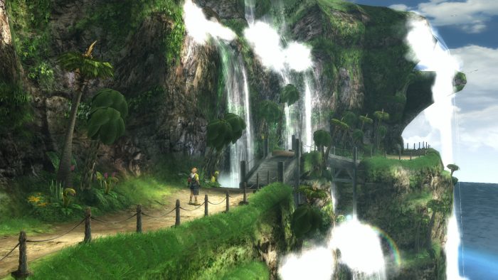 A screenshot of Besaid Island in Final Fantasy X HD Remaster