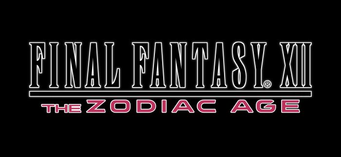 Final Fantasy XII The Zodiac Age Logo on Black