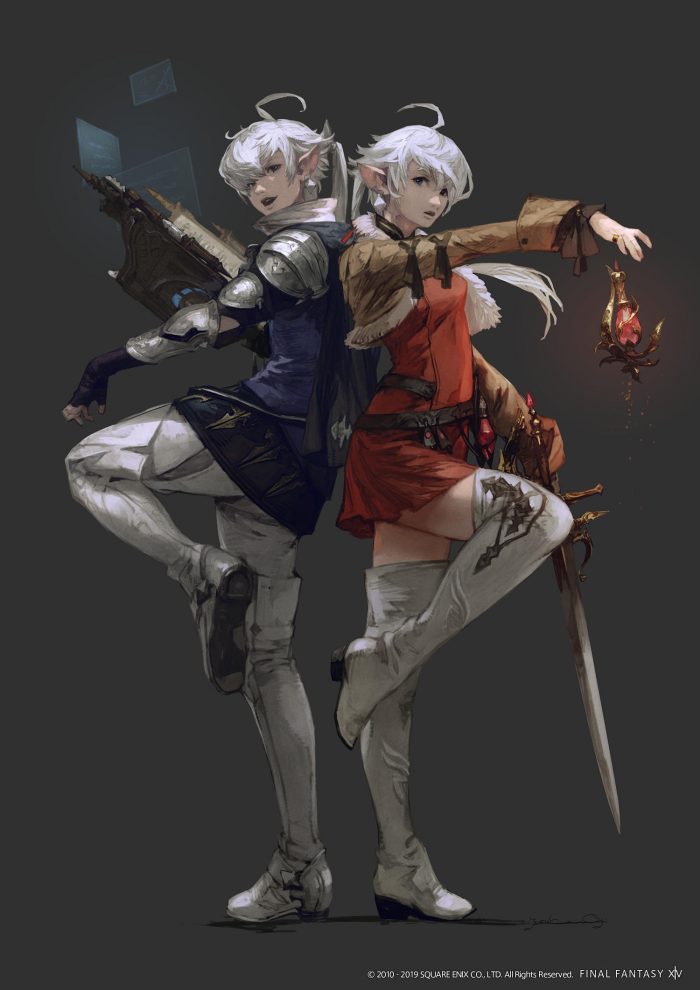Final Fantasy XIV Shadowbringers Artwork 091 Alphinaud and Alisaie