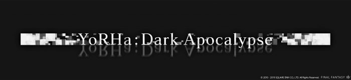 Final Fantasy XIV Shadowbringers Logo YoRHa Dark Apocalypse