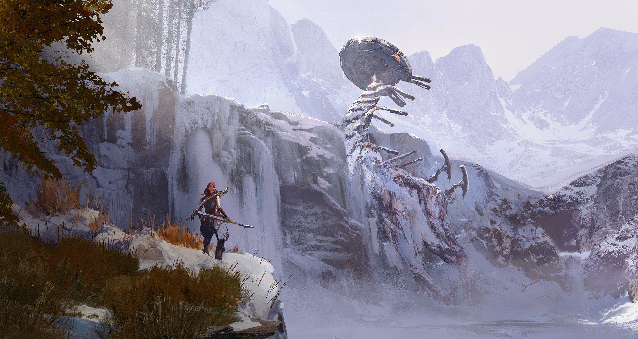 Horizon Zero Dawn, The Frozen Wilds poster, an art print by