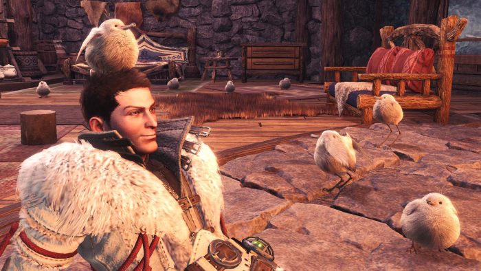 Monster Hunter World Iceborne Screenshot 137 Layered Armor Downy Crakes head gear