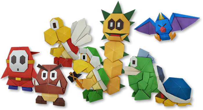 Paper Mario The Origami King Artwork Origami Foes