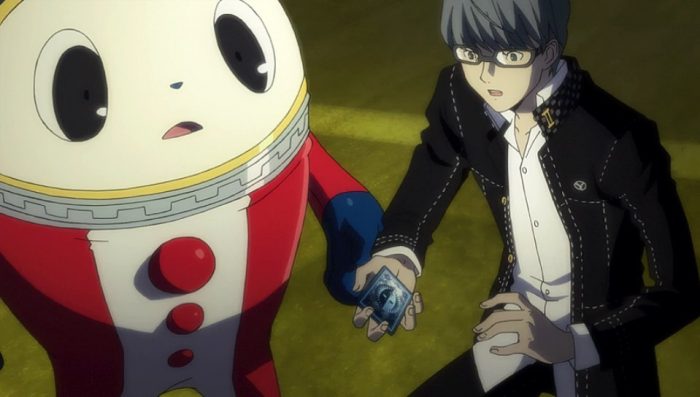 Persona 4 Golden screenshot of Teddie and the protagonist