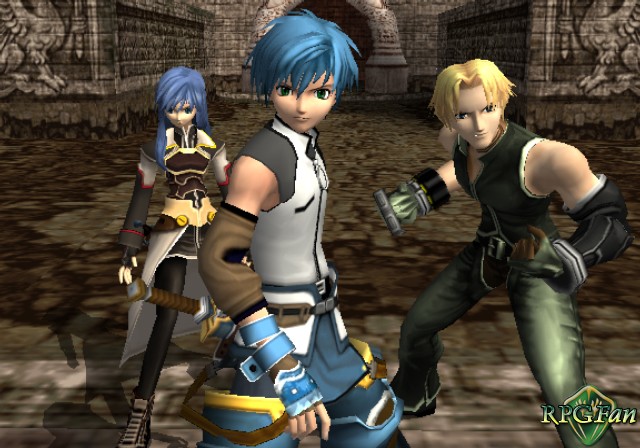 A screenshot of multiple characters readying for battle in Star Ocean Till the End of Time