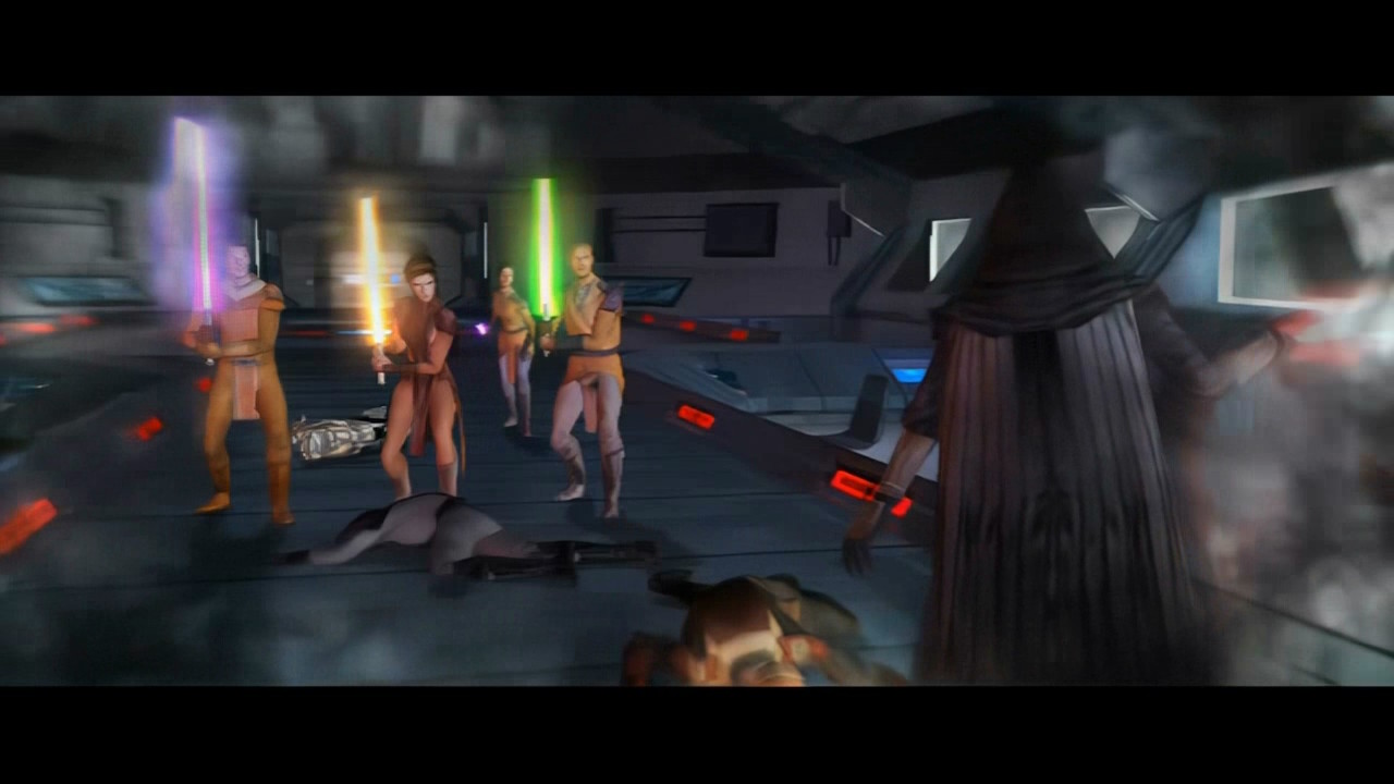 A story scene from the Switch port of Star Wars: Knights of the Old Republic.