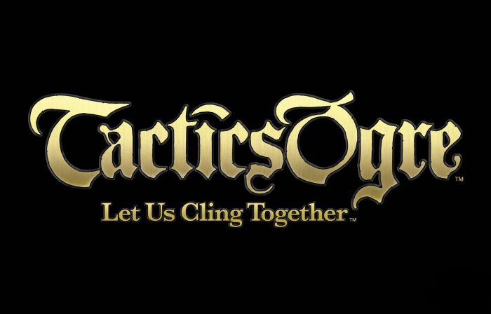 Tactics Ogre Let Us Cling Together PSP Logo on Black