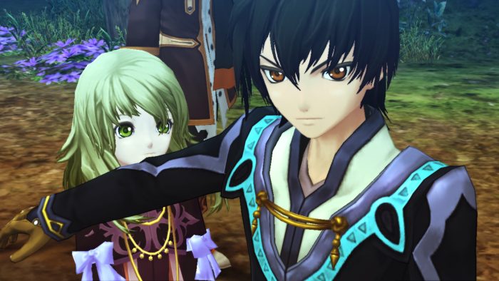 A character holding another back in Tales of Xillia