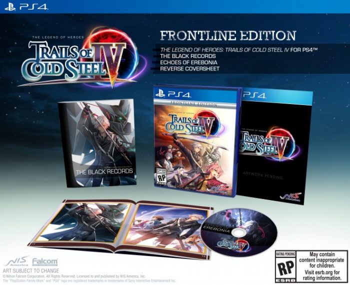 The Legend of Heroes Trails of Cold Steel IV Cover Art US PS4 Frontline Edition