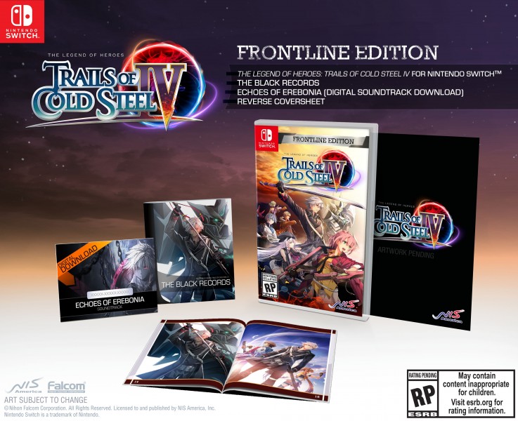 The Legend of Heroes Trails of Cold Steel IV Cover Art US Switch Frontline Edition