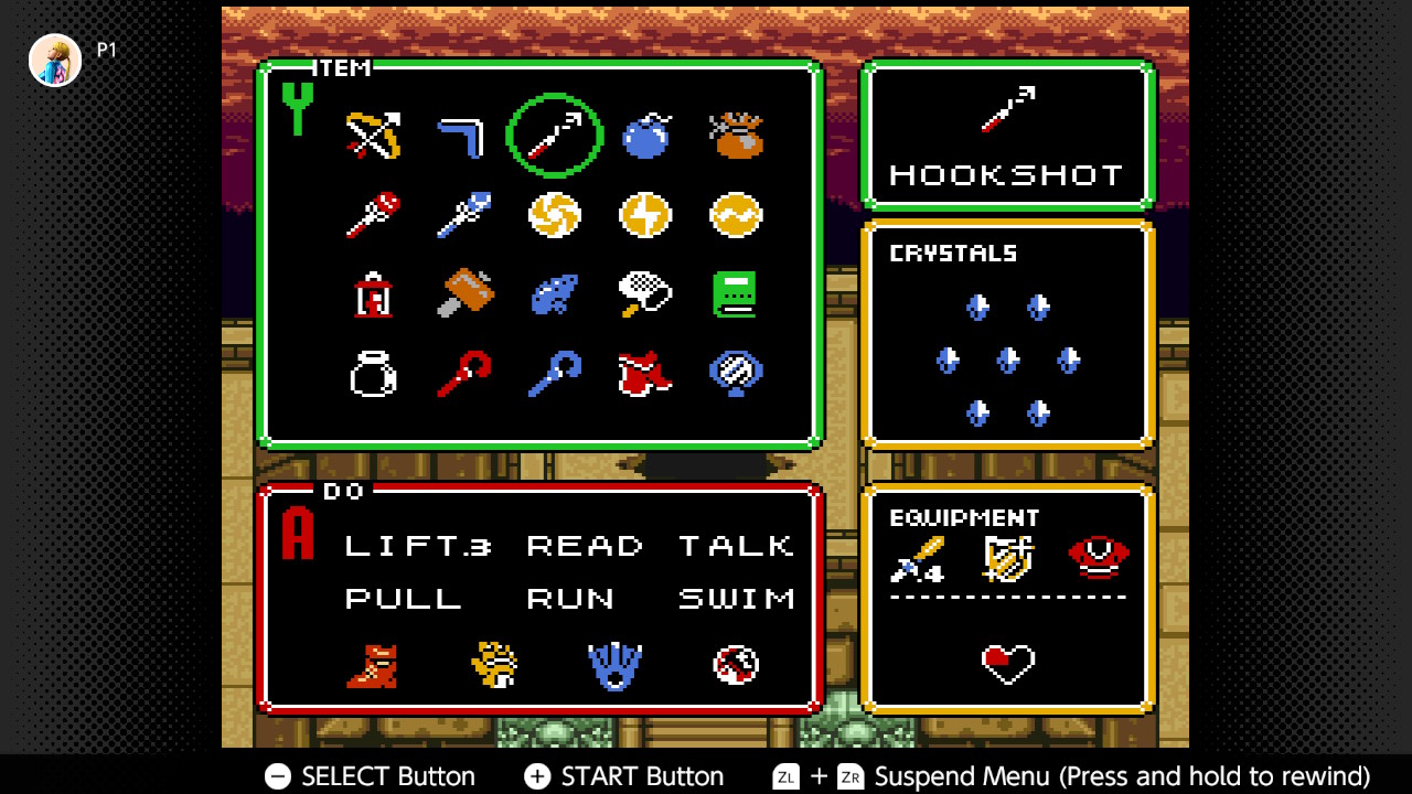 Zelda 3 Item quick select - The legend of Zelda - A link to the