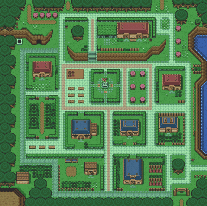 The Legend of Zelda A Link to the Past mapkakariko