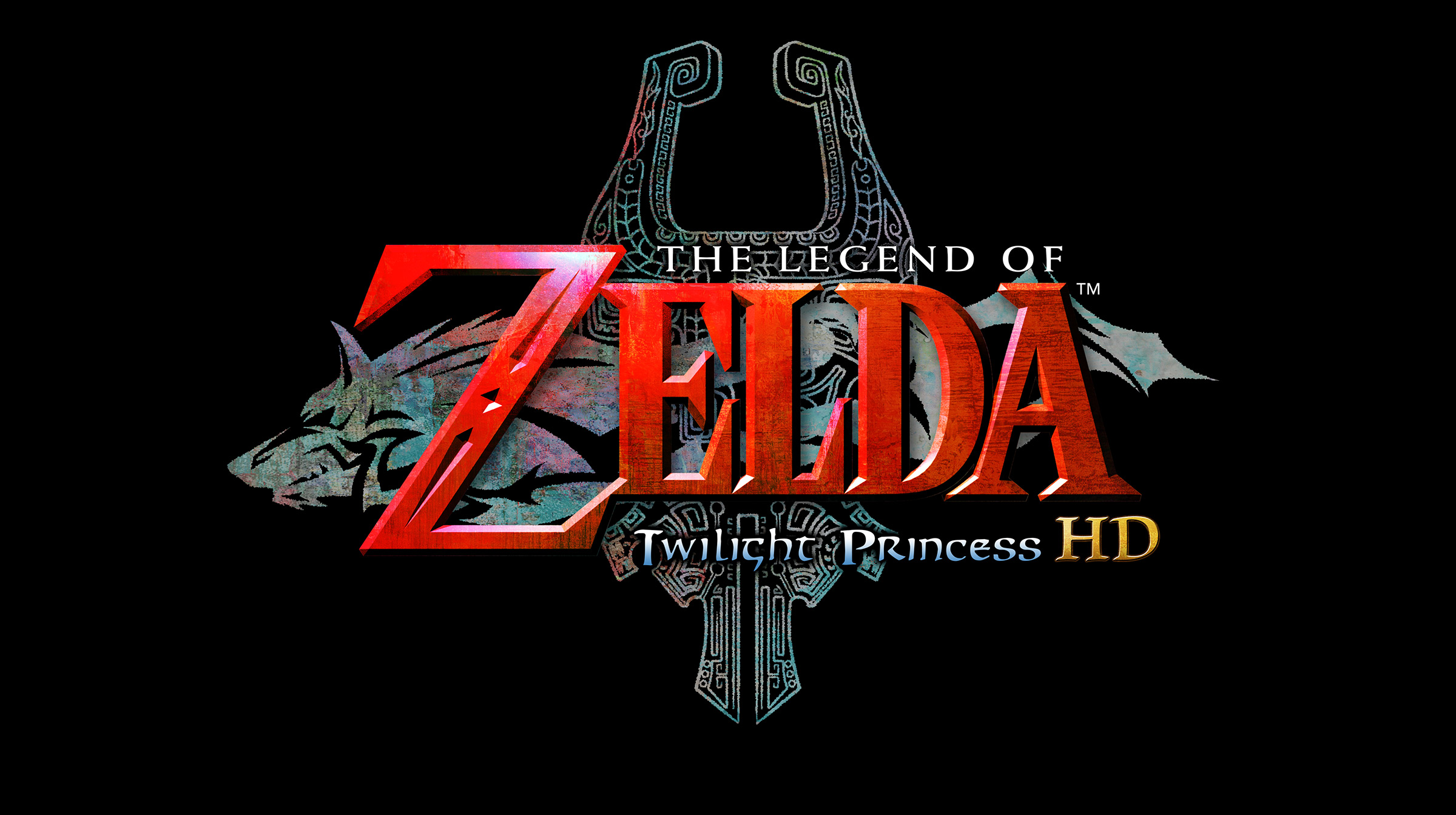 The Legend of Zelda Twilight Princess HD Logo on Black
