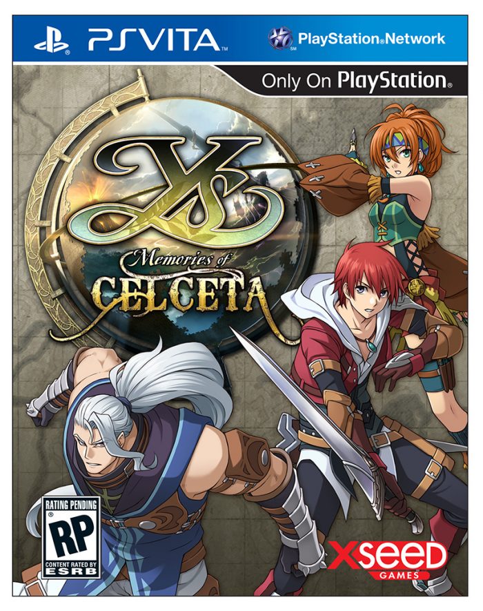 Ys Memories of Celceta Cover Art (US, PS Vita)