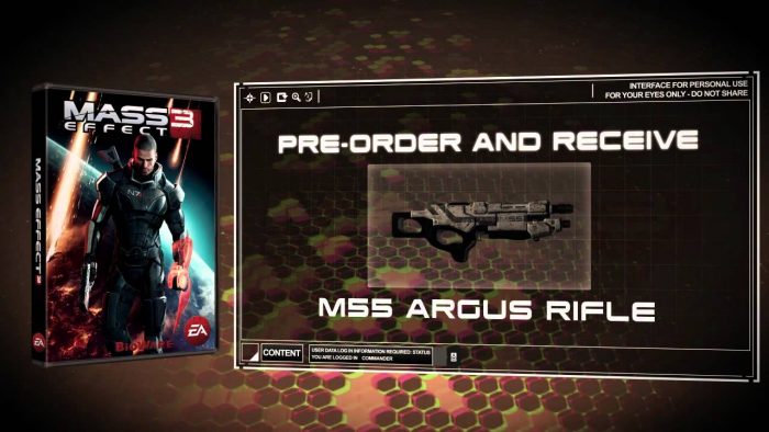 Pre-Order Bonus (M55 Argus Assault Rifle)