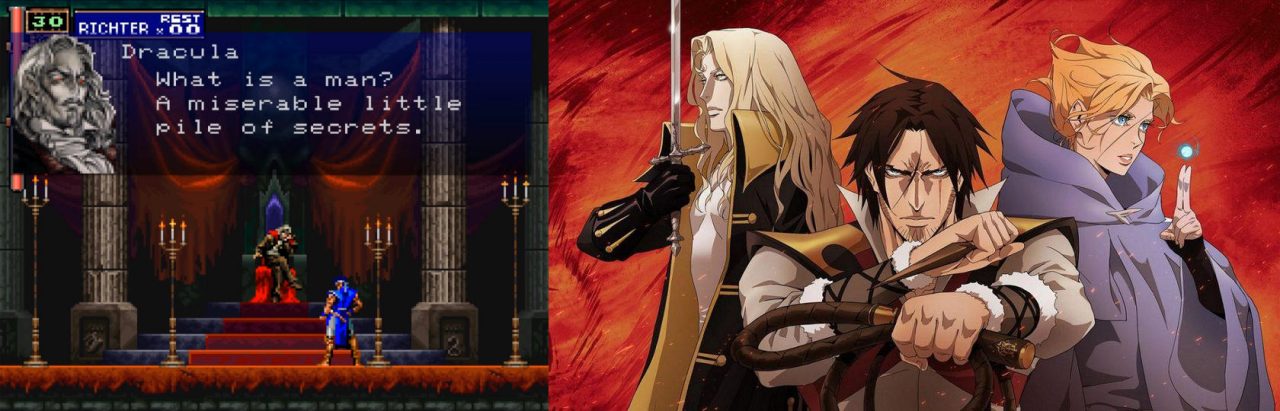 Trevor Belmont, Sypha Belnades and Alucard join forces in Netflix's Castlevania.