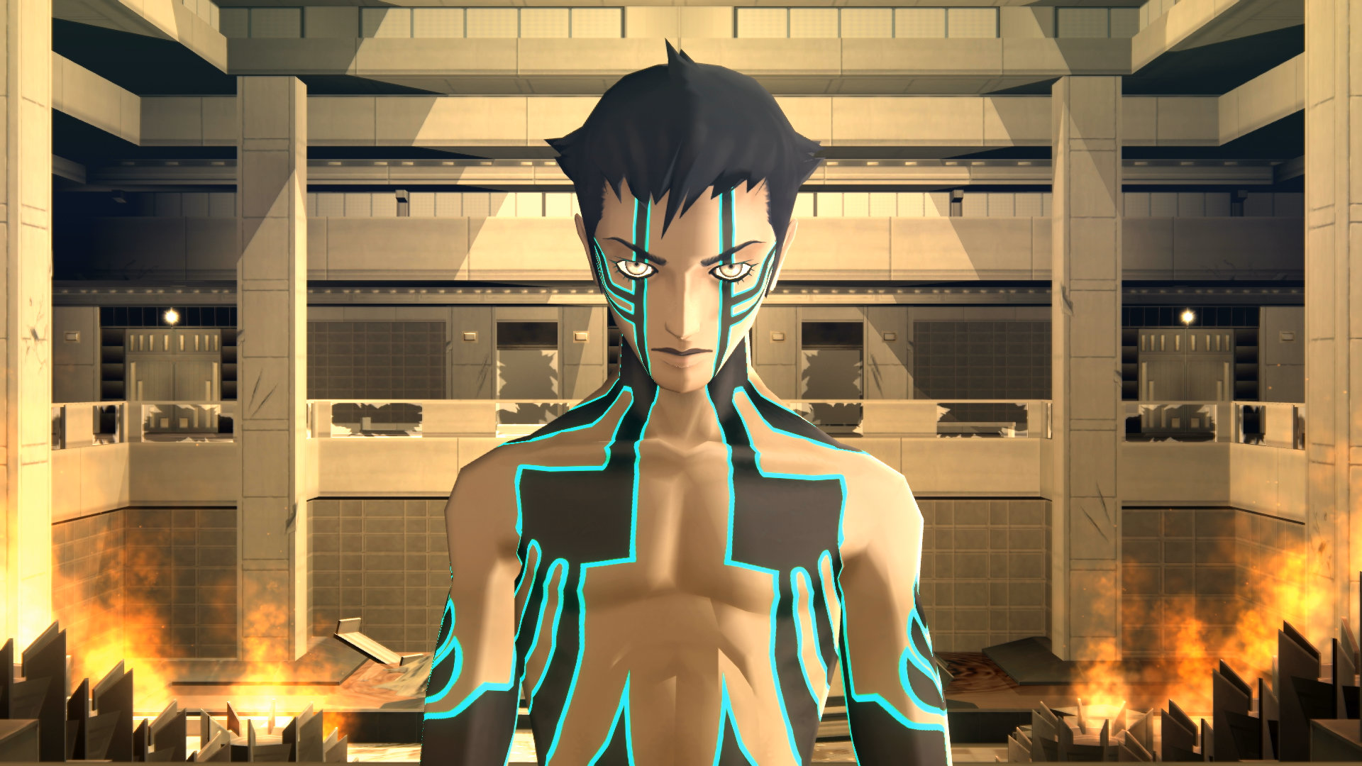 Screenshot From Shin Megami Tensei III: Nocturne HD Remaster Featuring The Demi-Fiend