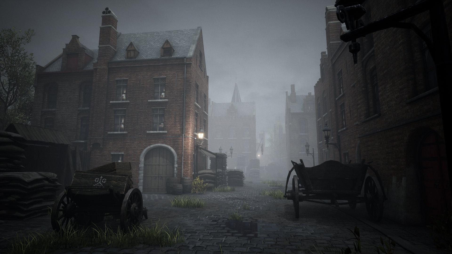 A foggy medieval city in Black Legend.