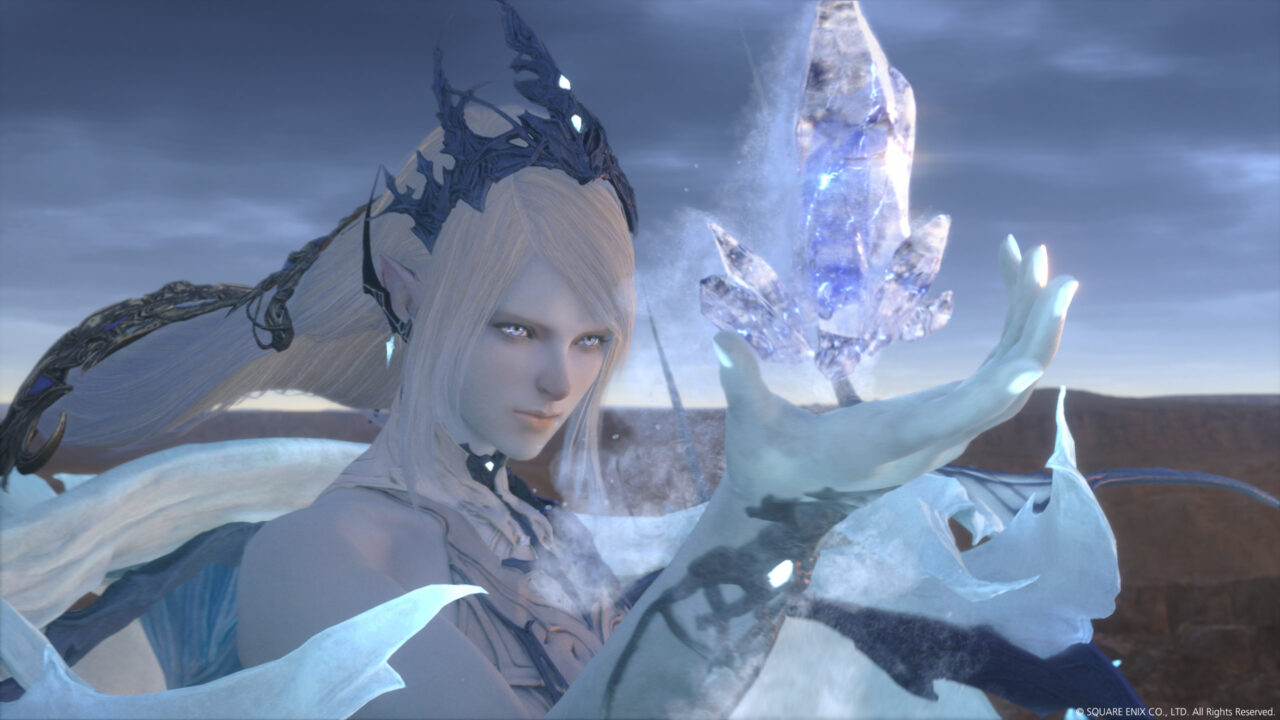 Screenshot From Final Fantasy XVI Featuring Shiva Eikon